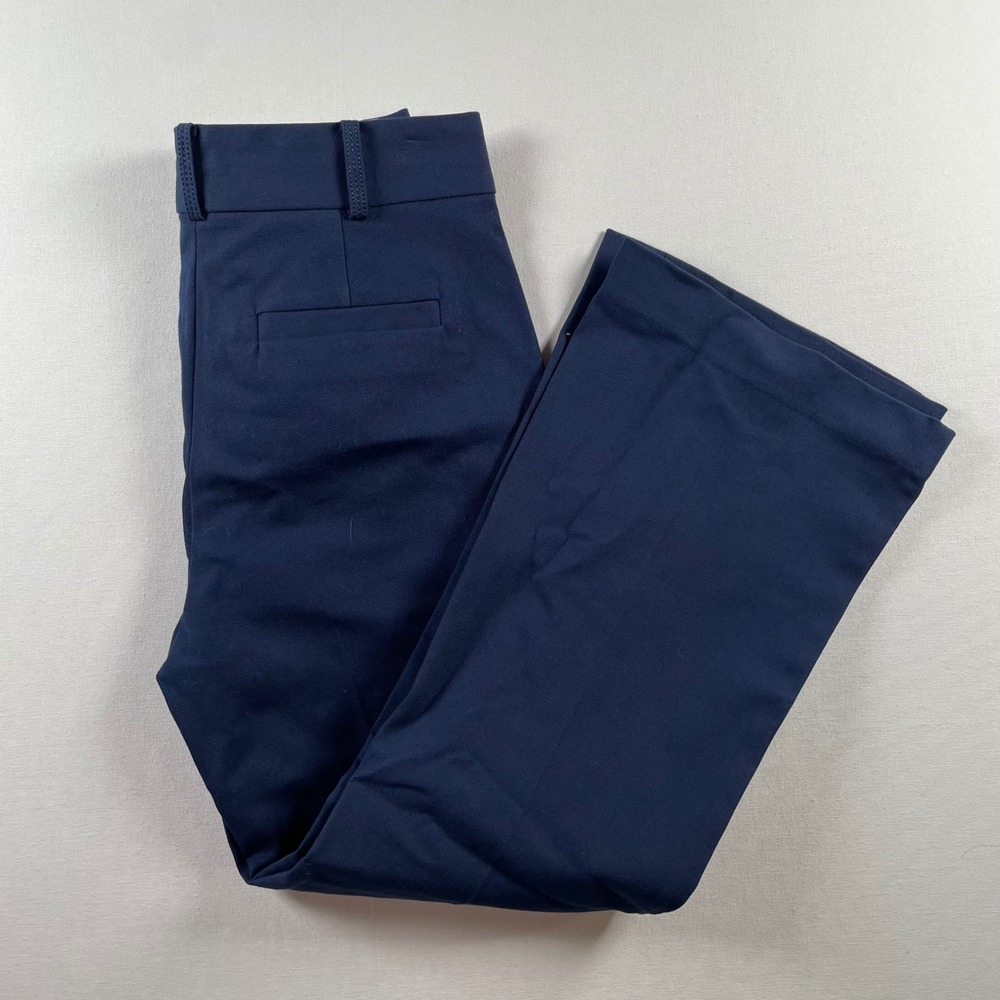 Michael Kors Women's True Navy Flare Leg Dress Pants‎ Embroidered Detail Size 2